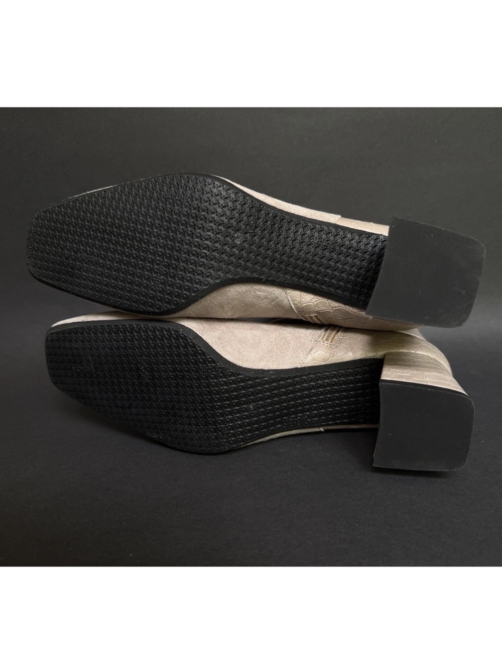 Ron White Linzi Waterproof Cashmere Suede Booties Croc-Texture Buckle Strap 6.5 - Picture 8 of 8